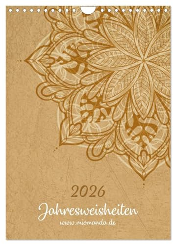 Jahresweisheiten (Wandkalender 2026 DIN A4 hoch), CALVENDO Monatskalender: Spiritueller Kalender mit Illustrationen und Zitaten (CALVENDO Orte)