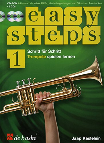 Schritt für Schritt, für Trompete, m. 1 DVD + 2 Audio-CDs.Bd.1: In einfachen Schritten Trompete spielen lernen. CDs + DVD zum Üben und Mitspielen