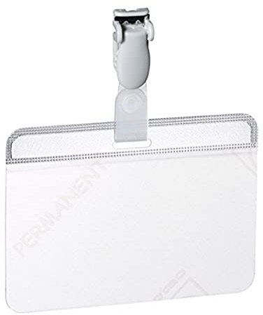 Durable 814919 Porte-badge Autocollant Autoplastifiable Fixation par Clip Plastique pour Insertion Format 54 x 90 mm Transparent Boîte de 25