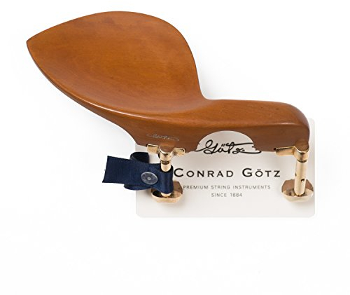Cornrad Götz ZK-1597G Kinnhalter Guarneri, Buchsbaum, Hill-Schrauben Gold für Violine 4/4