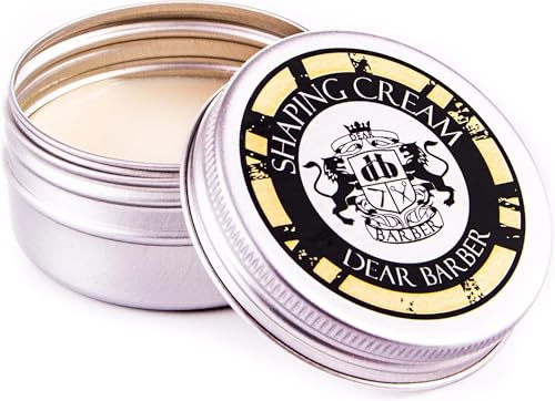Dear Barber MENS HAIR STYLING SHAPING CREAM – Soft Hold Styling Cream with Avocado Oil, Conditions & Revitalizes Hair, Natural Look Men's Pomade Cream - Medium Hold, Matte Finish 0.68 fl oz
