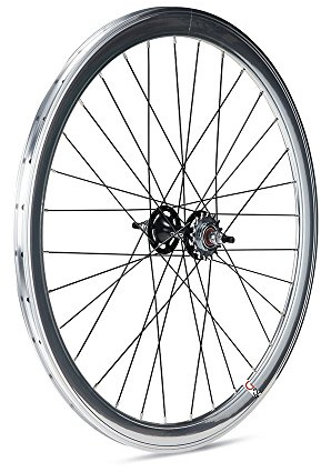 Gurpil 64376 Hinterrad, Pista Fixed, poliert, Schwarze Nabe, 42 mm