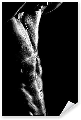 Postereck - 1036 - Mann, Sixpack Sport Muskeln Erotik Sexy Nass - Erotisch Sexy Nackt Wandposter Fotoposter Bilder Wandbild Wandbilder - Poster - DIN A2-42,0 cm x 59,4 cm