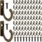 Zhehao 100 Stücke Wand Einzelhaken Kleiderhaken und 110 Stücke Schrauben zum Aufhängen Schlüssel Haken Schmuck (Bronze)