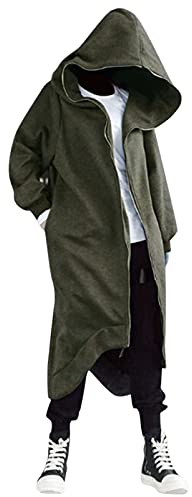 Celucke Kapuzenpullover Herren Hoodie Totenkopf Biker Kapuzenshirt mit Halloween-Totenkopfprint Maske, Halloween Kostüme Langarm Winter Sweatshirt Top Pullover (Grün, XXL)