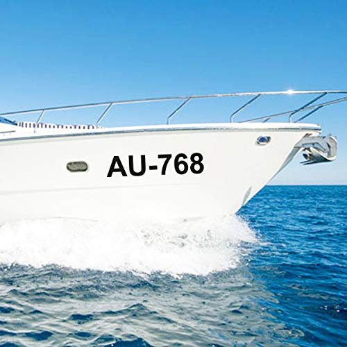 2 Stück Bootsnummern Kennzeichen für Boote mit 10cm Höhe selbst hier gestalten