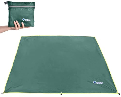 TRIWONDER Zeltplane, Camping Plane, Tarp für Hängematte, Wasserdicht Regenschutz Sonnenschutz Picknickdecke für Ourdoor Camping (Grün, S - 150 x 220cm)