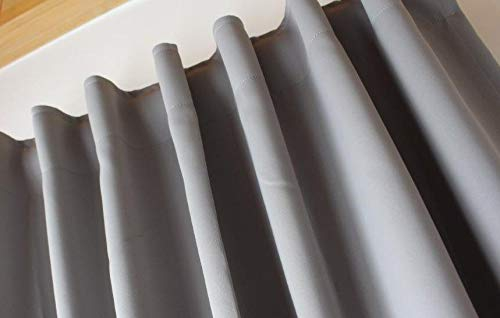 NOVUM fix Gardine Vorhang Verdunkelung & Thermoeffekt *GRAU* verdeckte SCHLAUFEN XXL bis 350cm hoch * Blickdicht