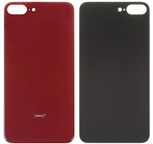 Housing Back Cover Battery Cover Replacement Repair Parts compatible with iPhone 8 Plus, (red, no need to remove the camera glass, big hole)