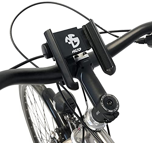 NC-17 Handy Halterung für Fahrrad | Handyhalter Motorrad | 360 Grad drehbar | Halter für Mobiltelefon iPhone, Samsung Div. | 4.7“ bis 6.8“ Zoll