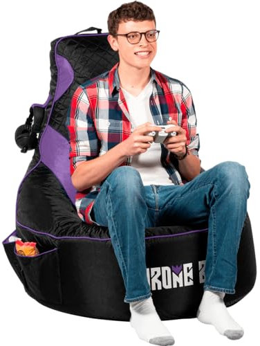 Gaming Sitzsack Stuhl für Erwachsene [Nur Bezug, keine Füllung] mit hoher Rückenlehne – lustiges Gaming-Sofa – Sitzsack-Stühle für Erwachsene und Jugendliche – Schlafsaal – Gamer Sitzsack Gaming Stuhl