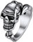 FaithHeart Herren Männer Totenkopf Fingerring Punk Gotik Finger Ring Edelstahl Totenschädel Fingerring für Freunden Ehemann