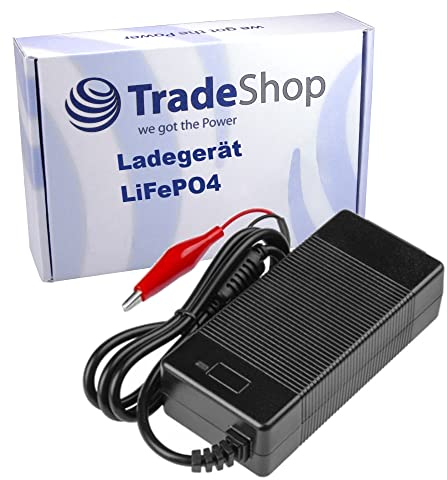 Trade-Shop Universal Ladegerät Netzteil Batterieladegerät Schnell-Ladegerät inkl. Netzkabel für LiFePO4 Lithium-Eisen-Phosphat Akku Batterie / 14,6V 4A
