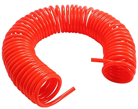 Tuyau d'outils de compresseur d'air, 8 mm x 5 mm, tube à ressort en polyuréthane, tuyau en spirale pour compresseur d'air flexible (3 m, sans raccord)