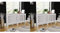 HOMIUSE 2 Stücke Heizkörper Verkleidung Abdeckung 172x19x81.5 cm Heizkörperabdeckung Modernes Lamellen-Design Heizung Abdeckung Heizungsverkleidung für Schlafzimmer Wohnzimmer Weiß MDF