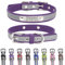 Uiopa Personalised Dog Collars, Reflective Dog Collar with Custom Stainless Steel Name Plate, Personalised Collar Adjustable for Small Medium Large Puppy Dogs