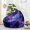 FANSU Waschbarer Sitzsack 3D Sternenklarer Himmel Ohne Füllung für Kinder Erwachsene, Outdoor Indoor Stofftier Aufbewahrung Mit Reißverschluss (90x110cm, Lila Galaxie)