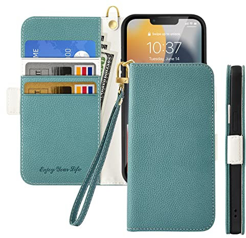 Nokverzy Wallet Case for Redmi K50 Ultra Phone Case,Lychee Pattern Shockproof PU Leather Wallet Magnetic Flip Cover with Card Holder,Phone Case for Redmi K50 Ultra Phone Case-Green