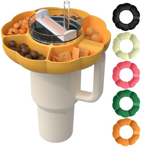 Evdkdif Stanley Cup Snack Tray-Snack Bowl for 40 oz Tumbler-Reusable Snack Ring for Stanley Cup-Stanley Cup Accessories for Car Cup Holder, Cinema, at Home or Outdoor