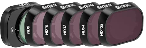 SKYREAT ND-Filter-Set für DJI Mini 4 Pro Zubehör, 6 Stück (CPL, ND8, ND16, ND32, ND64, ND128)