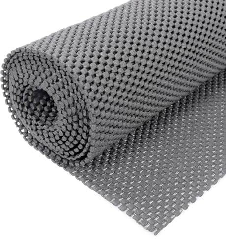 Tapis antidérapant multifonction - 50 x 200 cm - Tapis antidérapant - Rouleau de tapis antidérapant - Tapis de tiroir imperméable pour la maison, le bureau, les voitures (gris)