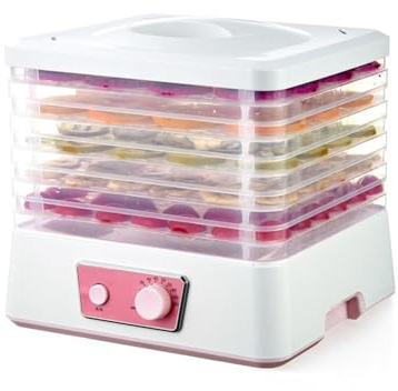 5 Plateaux Déshydrateur Alimentaire Desydrateur Fruits Legumes Sèche-Aliments Jerky Maker avec Contrôleur De Température 35-70 ℃ Facile À Nettoyer pour La Viande, Fruit, Légume, l'herbe 250W (Color :