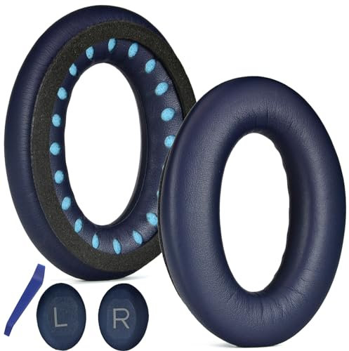 JOYSOG QuietComfort 45 - Cuscinetti auricolari di ricambio per cuffie Bose QC45 QC35, parti di riparazione (blu)