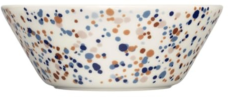 Iittala Oiva Toikka Collection Schale aus Porzellan, in der Farbe: Blau-Braun, Maße: 5 x 15 x 15 cm, 1070623
