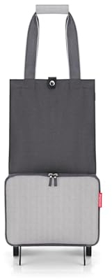 reisenthel foldabletrolley - Faltbarer, kompakter Einkaufswagen - einfach zu verstauen, Couleur: Herringbone Grey