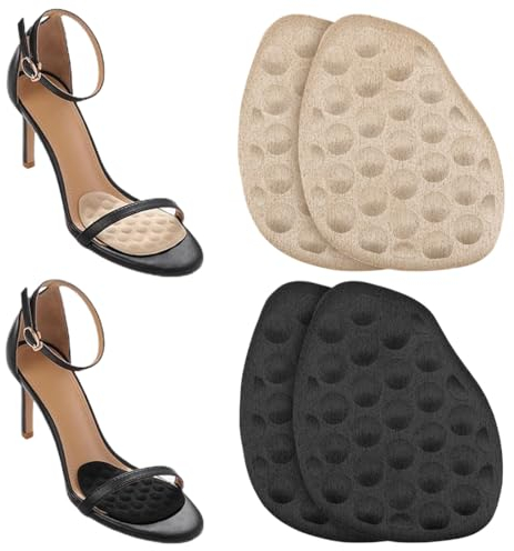WKRTDY 2 Paar Einlegesohlen für Damen-High-Heels, Wiederverwendbare Vorfußpolster für Damen - Anti-Rutsch Gel-Polster für High Heels - Waschbare Schuh-Pads für Ballen und Vorderfuß