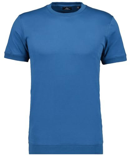 RAGMAN Herren Pima T-Shirt Rundhals mit Bündchen Blau-717, M