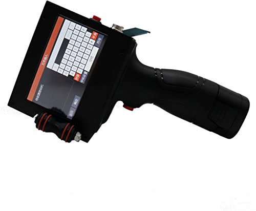 AUBEST Tintenstrahldrucker, Handheld Tintenstrahldrucker, Lebensmittel- und Getränkekarton Stahlbatterie, Datum und Haltbarkeit, Kleiner tragbarer Drucker