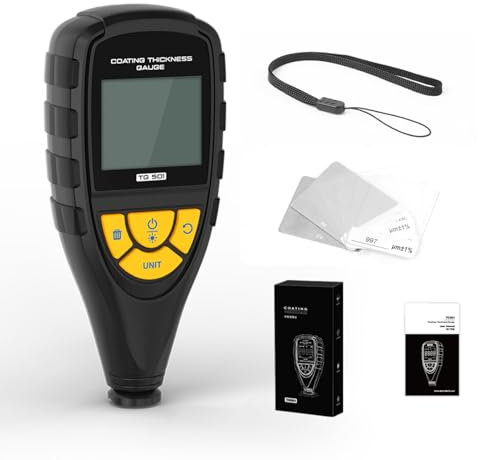 Schichtdickenmessgerät TG501 Lackdickenmessgerät, Auto-Schichtdickenmessgerät mit Eisen- und Nichteisenmessung, hochpräziser Sensor, 80 Datensätze, Einheitenumschaltung