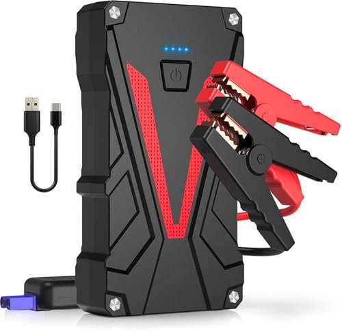 BR500 Demarreur Batterie Voiture, Crête 3000A, 16800mAh Démarrage de Voiture (Jusqu’à 7.0L Essence/6.0L Gazole) Portable Booster Batterie Voiture