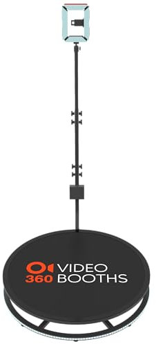 Video Booth 360 - Video Booth Machine with Software, Logo Customization, APP Remote Control, 360 Spin Camera with Ring Light, Adjustable Camera Stand - 360 Metal Based Platform 100cm / 39 inch