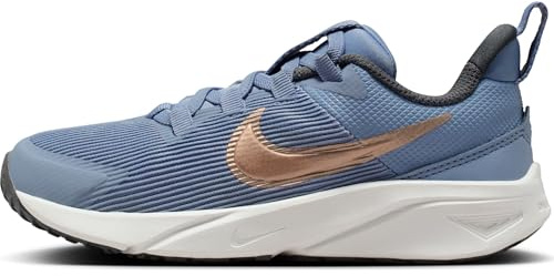 Nike Schuh Nike Star Runner 4 Schuh Für Jüngere Kinder, Ashen Slate/MTLC Red Bronze-Armory Navy, DX7614-405, 30 EU (12.5C US)