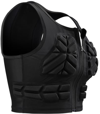 Dialudon Women's Impact Chest Rib Protector Padded Compression Vest for Youth Soccer Basketball Football Rugby Softball