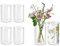 Lot de 6 vases cylindriques en Verre pour Les décorations de Table, vases à Bougies en Verre de 15 cm de Haut pour la décoration des fêtes, des Mariages et des banquets (6, 8.5 x 15 - Droit)