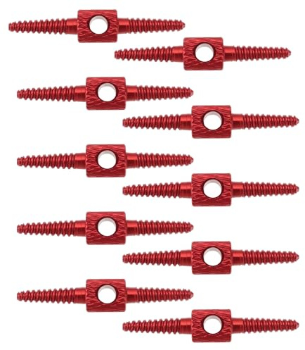 eMagTech Lot de 10 connecteurs de câble de frein pour vélo - 26 mm - Convient pour VTT et vélos de route - Entretien et modification - Rouge