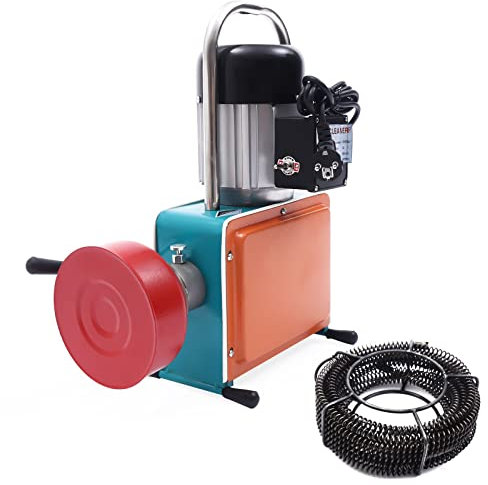 YUNRUX Elektrische Rohrreinigungsmaschine 20-150mm Rohrreiniger Rohrreinigungsgeräte 15m Rohrreinigungsspirale Rohr-Reiniger Reinigung Werkzeug Abflussreiniger Bad Küche 400r/min für Rohrleitungen