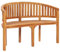 CINDERFUL Bananenbank 120 cm Massivholz Teak,Klassische TeakholzGartenbank: Komfort und Stil für Garten und Terrasse Terrassen Sitzmöbel, Gartenbänke