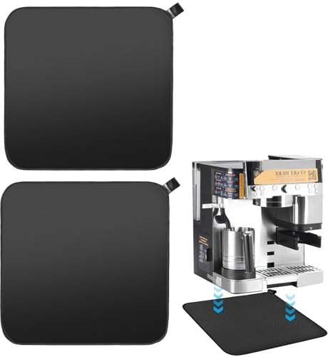2 tappetini scorrevoli per macchina da caffè espresso Ninja ES601 con cinghia per appenderlo, scorrimento liscio con base antiscivolo, accessori perfetti per macchina da caffè Ninja Luxe ES601, nero