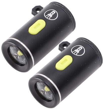 Goshyda Schlüsselanhänger-Taschenlampe, 2 Stück, 230 Lm, Kleine Tragbare USB-C-LED-Lampe, für Notfall-Camping-Hundespaziergänge (BLACK)