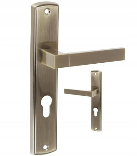 FEINZ Türklinke BRAVO 90 mm Patina | Türgriffe, klassischer Türbeschlag, Haustür, ergonomische Form, universell einsetzbar, langlebig, stilvoll
