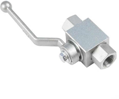 Robinet à boisseau sphérique 2 voies pour systèmes hydrauliques évalué 500 bar Corps en acier carbone haute pression Convient pour huile eau gaz avec installation filetée M16 x 1 5