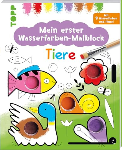 Mein erster Wasserfarben-Malblock - Tiere: mit 8 Wasserfarben und Pinsel