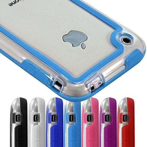 Seluxion-Housse Etui Coque Bumper pour Apple iPhone 3 g/3GS Bleu