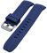 Talk Time Curved End Watch Strap Silicone Rubber Divers Soft Touch Stainless Steel Buckle 22mm (Blue)