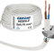 Tubo flessibile rotondo in plastica, cavo LED H03VV-F 2 x 0,75 mm2 (mm2) – Colore: bianco 10 m/15 m/20 m/25 m/30 m/35 m/40 m/45 m/50 m/55 m/60 m ecc. fino a 250 m in 5 metri a scelta