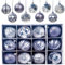 Gxhong Weihnachtskugeln, 12 Stück Christbaumkugeln Weihnachtskugel, Weihnachtsbaumschmuck Matt Glänzend Glitzernd Christbaumkugel ∅ 6CM, Silber